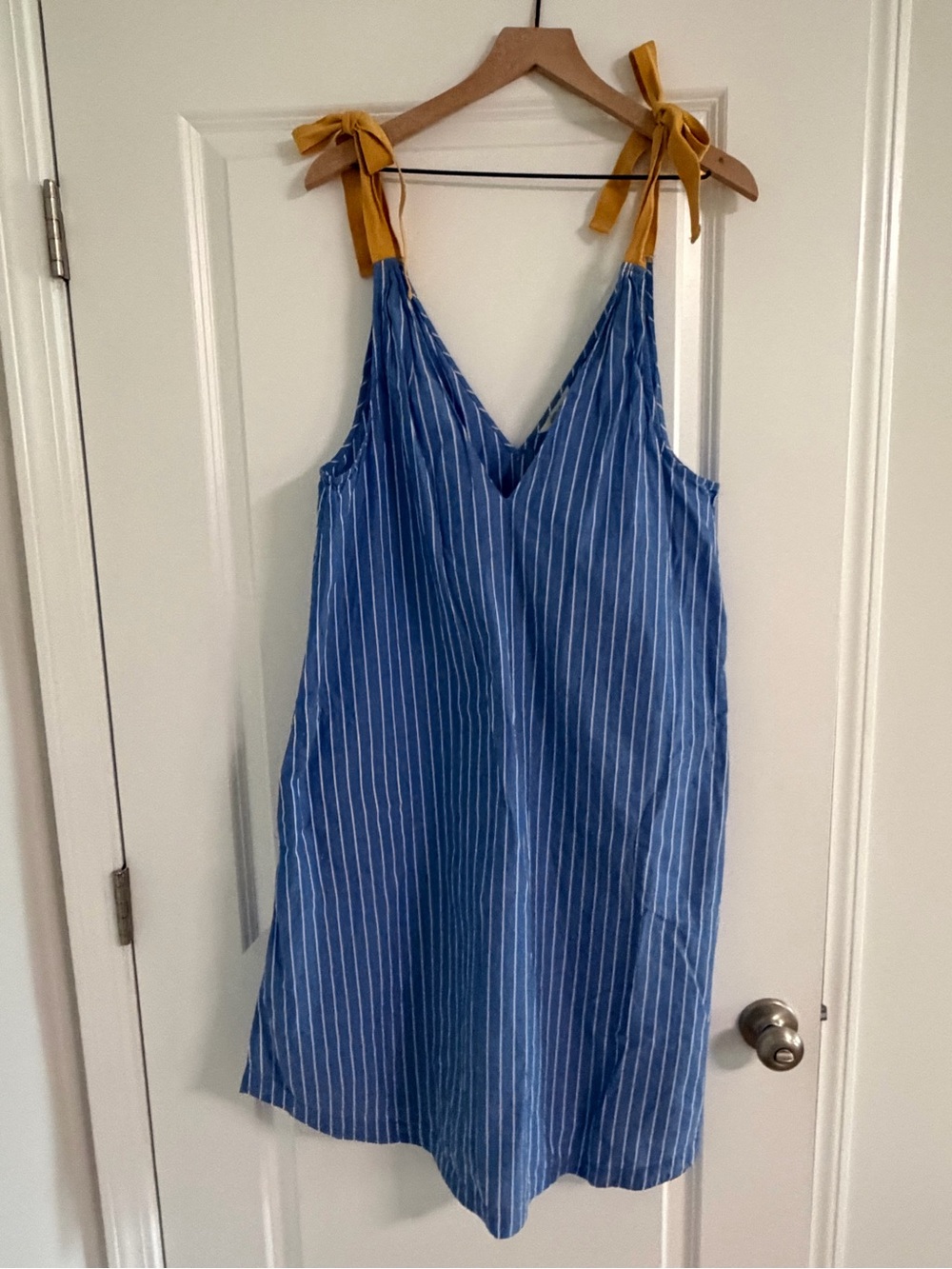 Matilda Jane Blue & White Vertical Stripe Dress